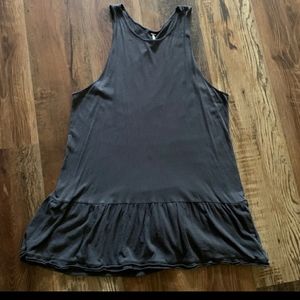 Free People Casual Comfy Black Mini Dress